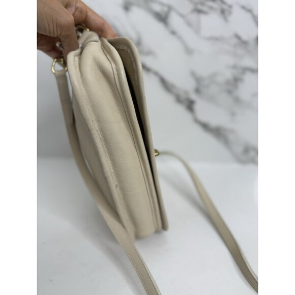 Vintage 80’s Rare Leather Coach Ivory Clutch Crossbody Bag 009-1020 USA - Picture 3 of 8
